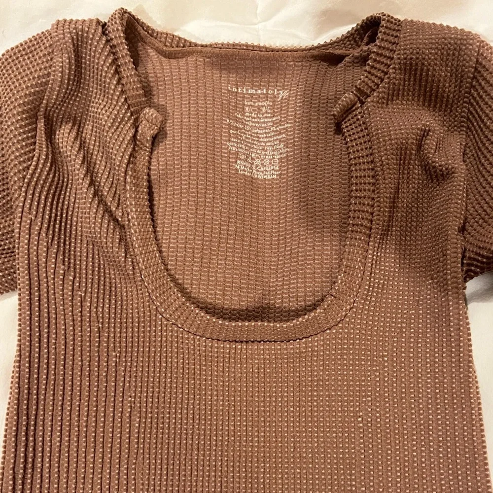 Free People Intimately Clean Slate Layering Top in Withered Rose Size M/L NWT